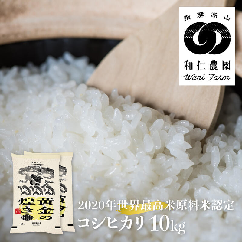 [先行予約] 令和5年産 令和6年産 黄金の煌き 10kg 精白米 飛騨 米 和仁農園 白米 金賞 受賞 [Q2231]