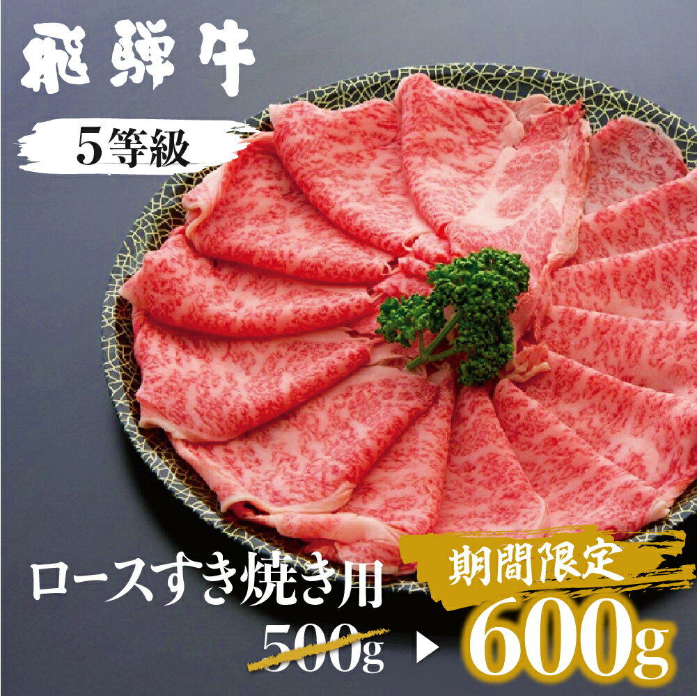 【ふるさと納税】【期間限定600g　3月31日までに発送】訳あり 飛騨牛 ロース すき焼き 5等級 A5 肉の沖村 すき焼き肉 牛肉 肉 熨斗掛け すきやき 高級肉 [D0079z] 30000円 3万円 人気･･･