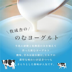 【ふるさと納税】牧成舎 ミルクと砂糖、乳酸菌だけの飲むヨーグルト6本 のむヨーグルト 乳製品[Q1261]10000円 1万円 画像1