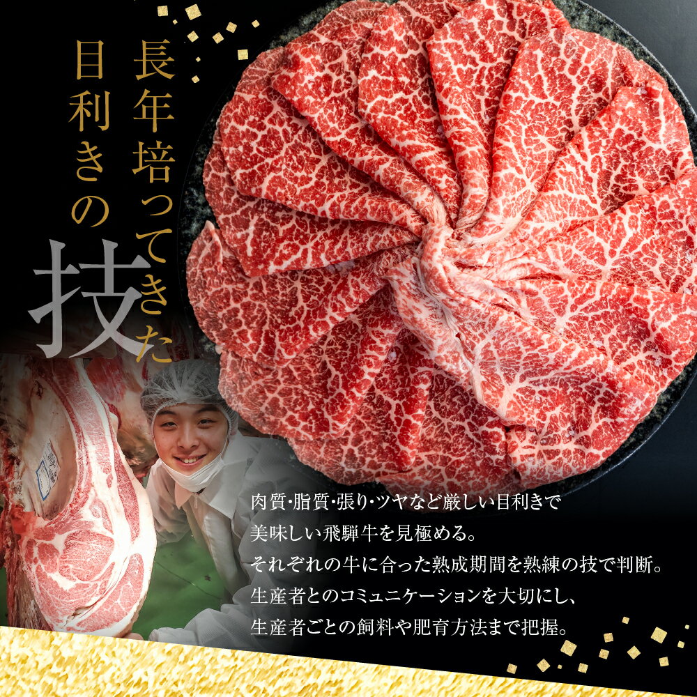 【ふるさと納税】飛騨牛うでorもも焼肉 1kg (500g×2)焼き肉 BBQ 国産牛 国産 牛肉 肉 赤身 厳選 熟成 贈答用 肉の沖村 [Q1087] 3