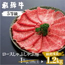 【ふるさと納税】【期間限定1.2kg　3月31日までに発送】訳あり 飛騨牛ロースしゃぶしゃぶ 1.2kg(600g×2) しゃぶしゃぶ用 国産牛 国産 牛肉 肉 厳選 熟成 贈答用 肉の沖村 60000円 6万円[Q1085z]･･･