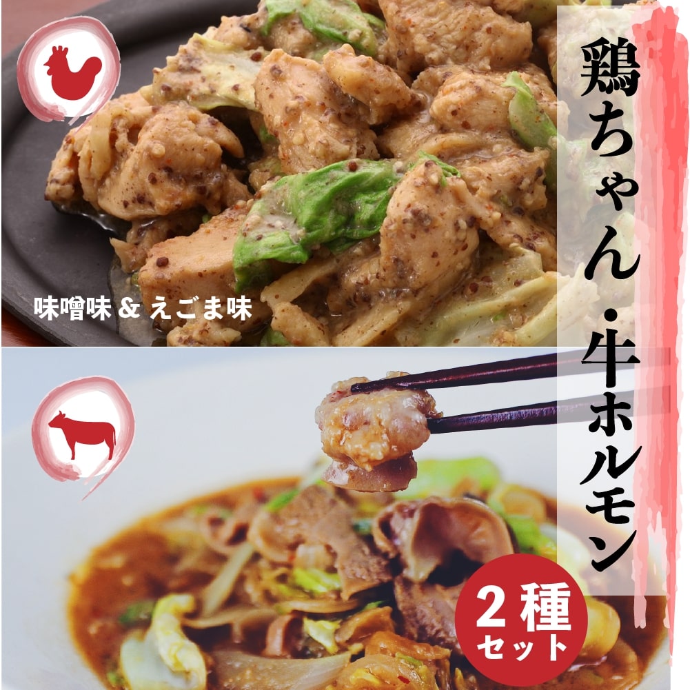 【ふるさと納税】飛騨地鶏けいちゃん 2種 牛ホルモン 牛・鶏 セット 味付き 肉 神岡 飛騨 けいちゃん とんちゃん ホルモン モツ ひだ小僧[Q180]