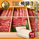 飛騨牛 【ふるさと納税】桐箱入り！THE飛騨牛 豪華厳選6種盛り合わせ 800g 食べ比べセット 厚切り 焼肉 ステーキ 赤身 霜降り 牛肉 黒毛和牛 和牛 ギフト 贈答用 贈り物 飛騨古川 [Q940]100000円 10万円