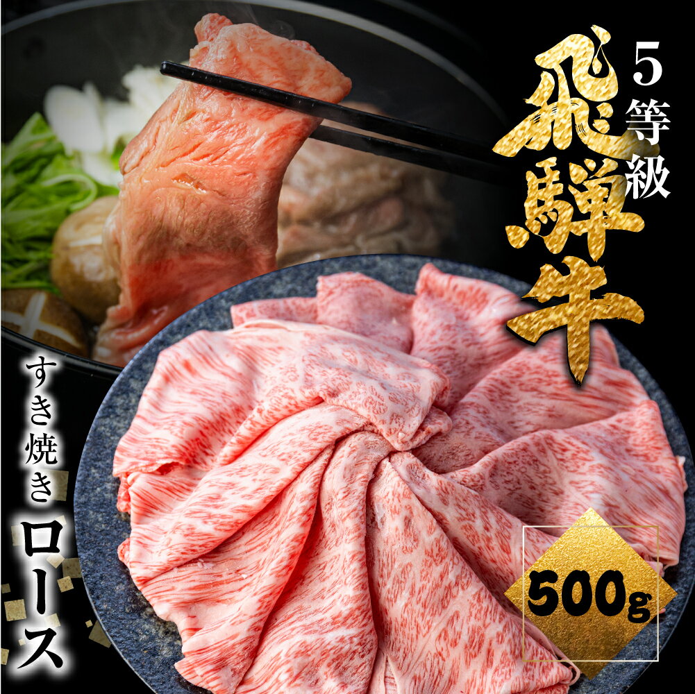 【ふるさと納税】飛騨牛 ロース すき焼き 500g 5等級 A5 肉の沖村 すき焼き肉 牛肉 肉 熨斗掛け すきやき 高級肉 [D0…