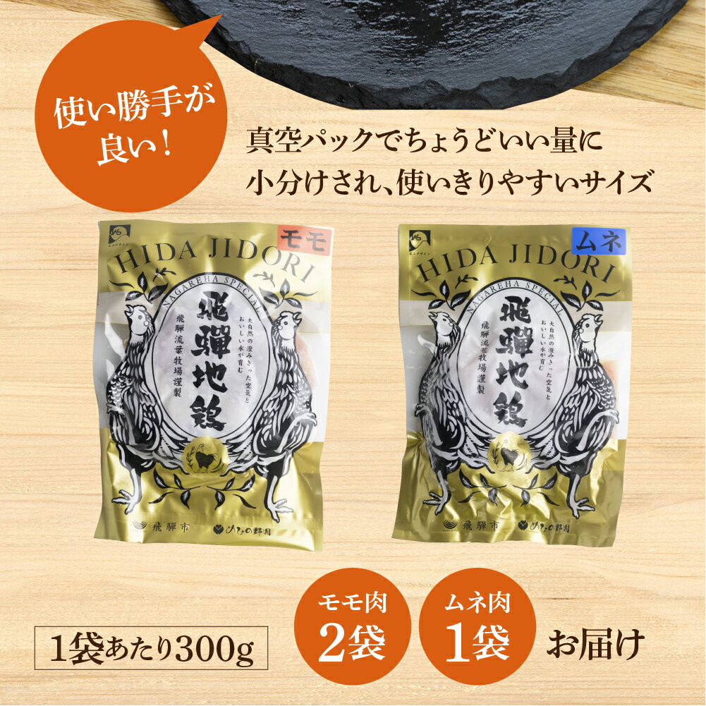 【ふるさと納税】地鶏 鶏肉 飛騨地鶏 モモ肉 ムネ肉 カット済み 計1.8kg 真空パック 小分け もも肉 モモ むね肉 ムネ 唐揚げ チキンソテー 煮物 チキン南蛮 水炊き [Q2087] 《hida0307》