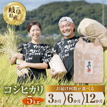 【 定期便 】 選べる コシヒカリ 5kg × 6回 12回 令和5年産 令和6年産 2024年 2025年 先行予約 米 こめ ごはん 白米 岐阜県産 本巣市 お米 精米 おにぎり 弁当 こしひかり もっちり 旨味 甘い 和食 寿司 アグリフレンドホリグチ 24000円 ～[mt173]