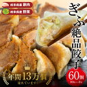 【ふるさと納税】【国産】生餃子 60個 (30個×2袋) 大容量 冷凍 国産野菜 国産素材 を使った ぎょうざ ギョウザ 豚 肉 玉ねぎ 岐阜県産 お取り寄せ ...