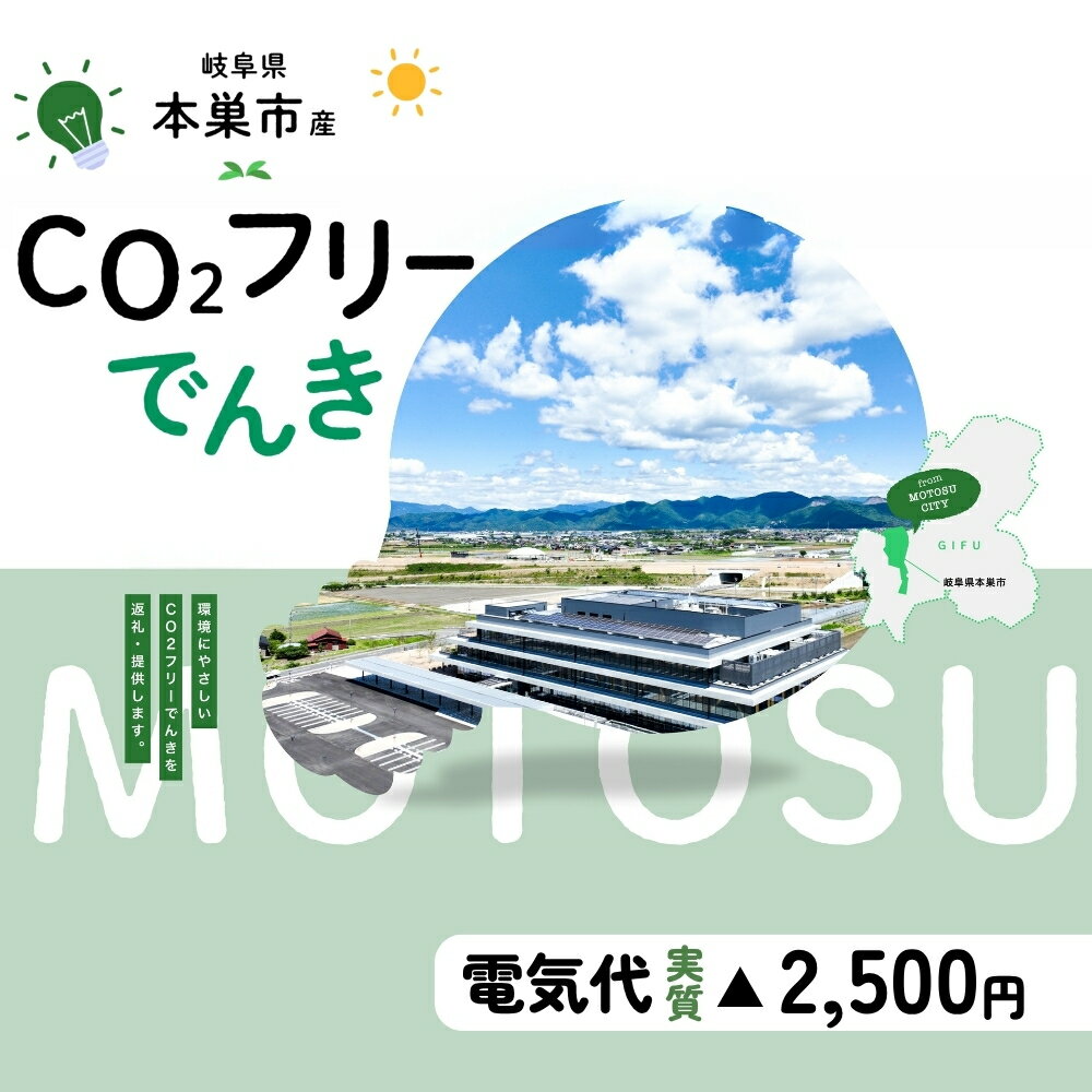 【ふるさと納税】本巣市産 CO2 フリーでんき 10,000 円コース(注:お申込み前に申込条件を必ずご確認ください)中部電力ミライズ 電気 電力 岐阜県 愛知県 三重県 静岡県 長野県 中電 10000円 1万円