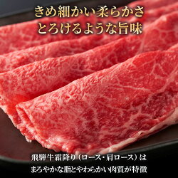 【ふるさと納税】[3ヶ月定期便][A5等級]飛騨牛すき焼き・しゃぶしゃぶ用 1kg(500g×2パック)『ロース・肩ロース肉』[0343] 画像2