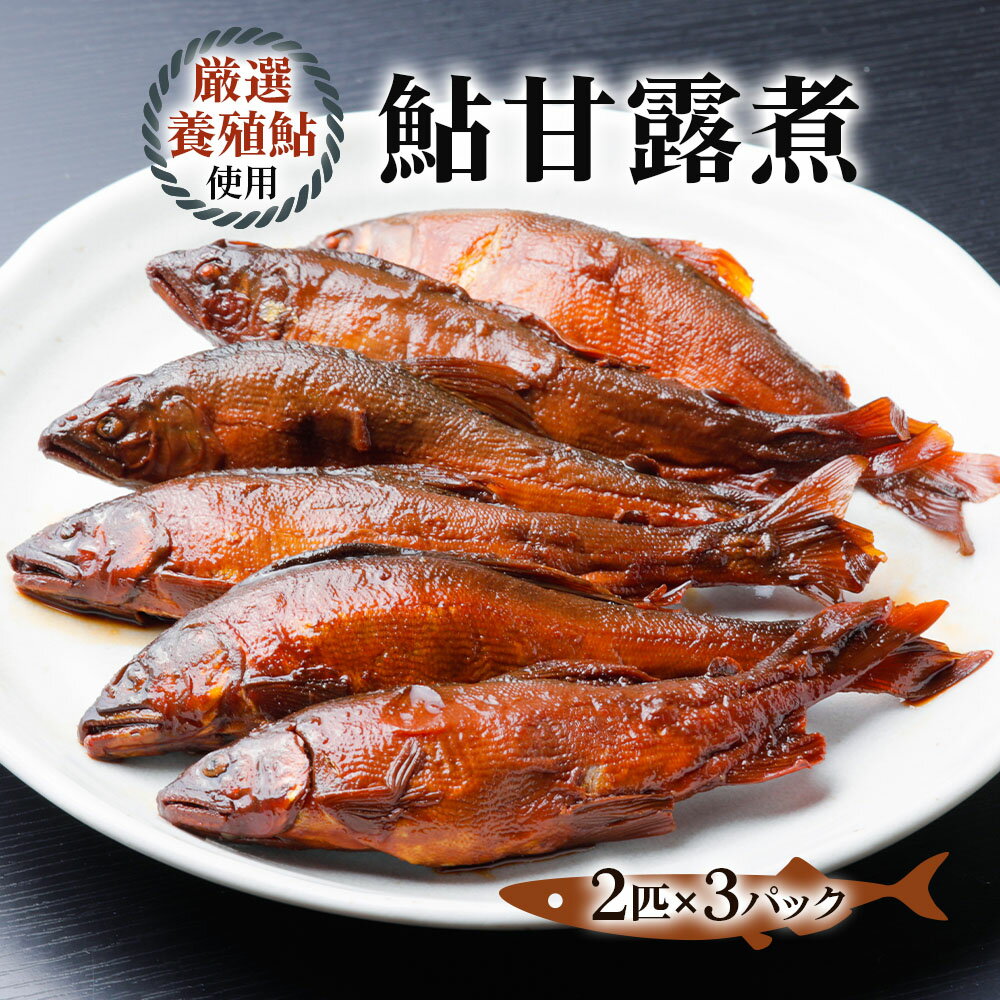 鮎甘露煮(2匹×3パック)[厳選養殖鮎使用、鮎本来の風味を生かした甘露煮][0567] 5000円 5千円