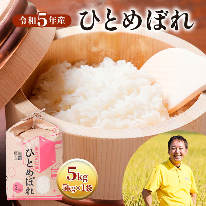 【ふるさと納税】令和5年産 ひとめぼれ 5kg × 1袋 新米 米 こめ ごはん 白米 岐阜県産 本巣市 お米 玄米 精米 おにぎり 弁当 さっぱり もっちり 旨味 甘い 和食 寿司 アグリード [1429]