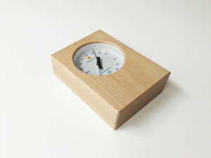 【ふるさと納税】KATOMOKU 無垢材の木枠温湿度計A(ナチュラル)