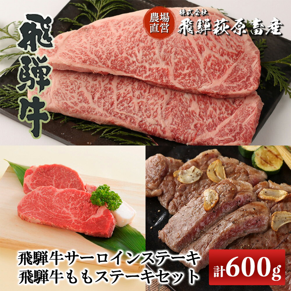 飛騨牛ステーキセット サーロインステーキ(200g×1枚)・飛騨牛ももステーキ(200g×2枚) 【冷凍】飛騨牛 下呂温泉 オススメ 国産 和牛 牛肉 ブランド牛 アウトドア バーベキュー サーロイン もも肉 ステーキ 飛騨萩原畜産 ギフト 贈答 贈り物 44000円