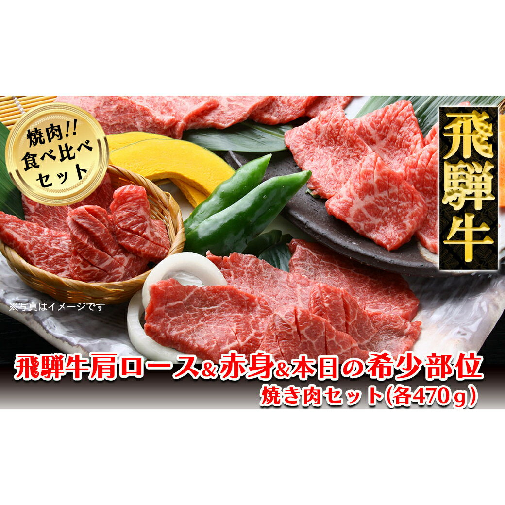 飛騨牛肩ロース・赤身・本日の希少部位焼肉セット各470g [冷凍] 飛騨牛肩ロース470g 飛騨牛赤身470g 飛騨牛本日の希少部位470g 1410g 飛騨牛 下呂温泉 おすすめ 牛肉 ブランド牛 肉ギフト 国産 贈答品 焼肉用 焼肉 焼肉セット 焼き肉 ギフト 72000円