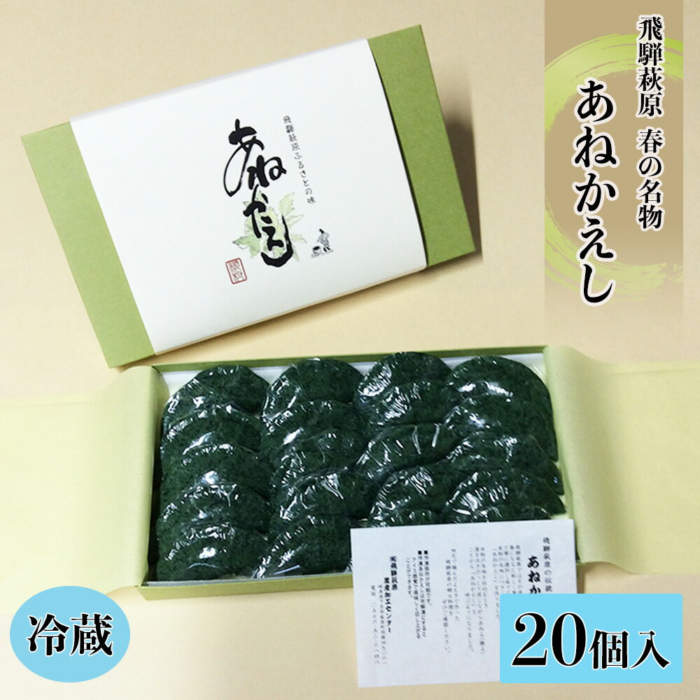 楽天岐阜県下呂市【ふるさと納税】【期間限定】春の名物！あねかえし 20個入り（5月初旬～6月下旬頃発送） 冷蔵配送 和菓子 生菓子 よもぎ ヨモギ のうさん糀村　お餅　あんこ　下呂市　岐阜県下呂市　名物　お土産　まんじゅう　よもぎもち　もち　 13000円