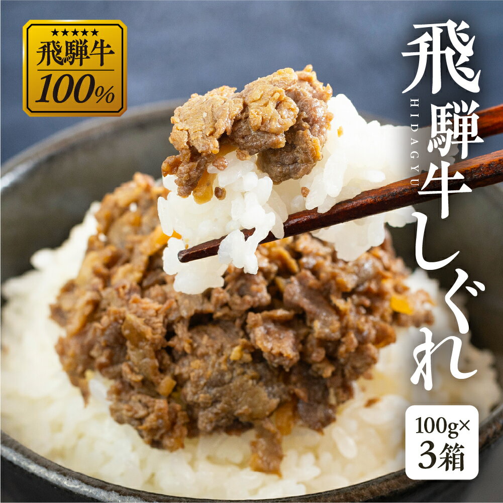 総本家新之助貝新 ×下呂魚介GGシェフ 飛騨牛しぐれ 3個(100g×3) 牛しぐれ 牛肉 ブランド牛 牛 下呂市 GGシェフ 下呂魚介 飛騨牛 おかず 惣菜