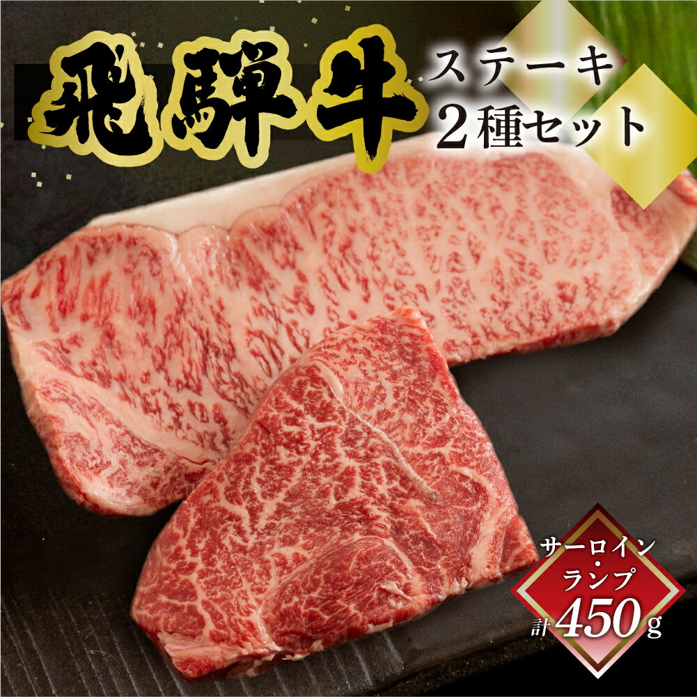 飛騨牛ステーキ2種セット(サーロイン250g、ランプ200g) 赤身 霜降り ステーキ 食べ比べ おすすめ 人気 下呂市 28,000円 黒毛和牛 牛肉 飛騨 岐阜県 下呂温泉 国産 贈答