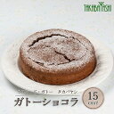 【ふるさと納税】タカバヤシのガトーショコラ 15cm径　手作り ギフト ケーキ チョコ 洋菓子 お菓子 こだわり プレゼント 下呂温泉 おすすめ 父の日 母の日 敬老の日 チョコケーキ 12000円 岐阜県 下呂市