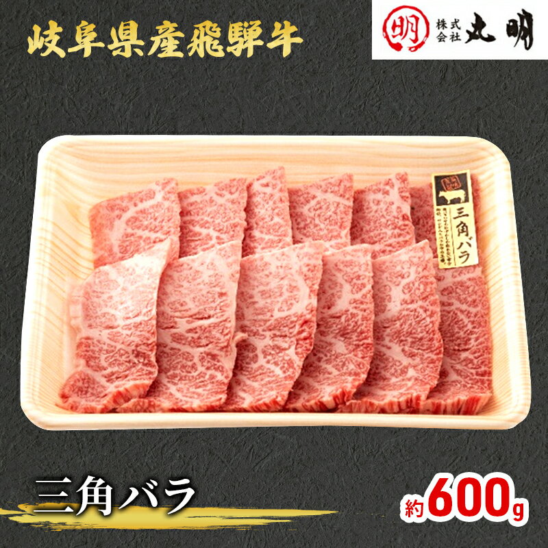 【ふるさと納税】飛騨牛 希少部位 三角バラ 焼肉 セット 600g 牛肉　【 焼き肉 牛 お肉 肉 冷凍 バー...