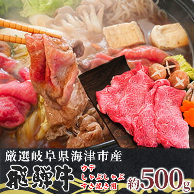 [飛騨牛]海津市産ウデしゃぶしゃぶすき焼き用スライス [配達不可:離島] [ お肉 牛肉 国産 岐阜県産 ブランド牛 鍋 牛鍋 肩 赤身 サシ 霜降り 濃厚 旨味 脂身が少ない ダイエット 肉じゃが 炒め物 ]