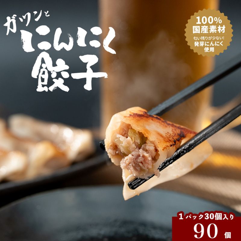 4位! 口コミ数「0件」評価「0」【2024年5月中旬以降順次発送】発芽にんにく餃子30個入り3パック にんにく にんにくたっぷり 国産にんにく 発芽にんにく 冷凍 臭わない･･･ 