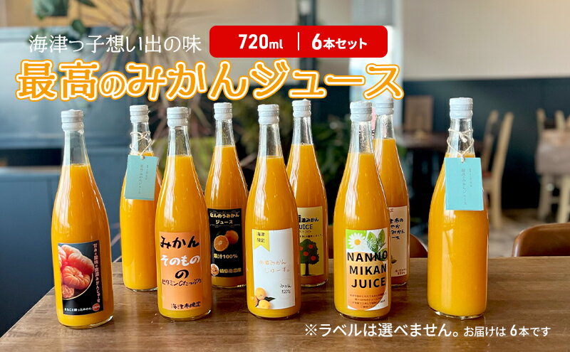 【ふるさと納税】海津っ子の想い出の味　最高のみかんジュース　6本セット　【果汁飲料・野菜飲料・みかんジュース】