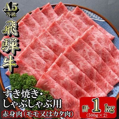 [A5等級]飛騨牛赤身肉スライス1kg　モモ又はカタ肉【配送不可地域：離島】【1445791】