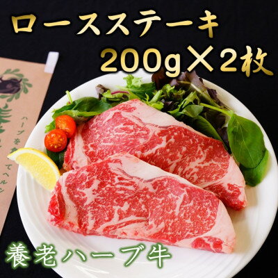 養老ハーブ牛　ロースステーキ　200g×2枚【配送不可地域：離島】【1273631】