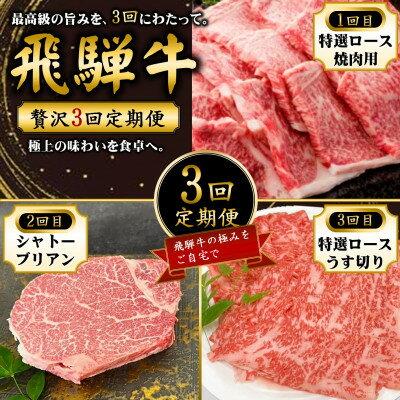 [3ヵ月毎定期便]特選ロース(焼肉・うす切り)とシャトーブリアン全3回[配送不可地域:離島]