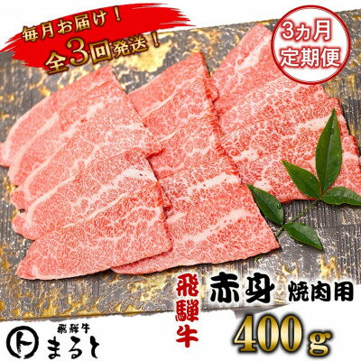 【ふるさと納税】【毎月定期便】飛騨牛　赤身焼肉　400g全3回【配送不可地域：離島】【4088612 ...