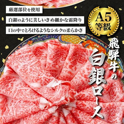 【ふるさと納税】【毎月定期便】飛騨牛【白銀ロース】すき焼き・しゃぶしゃぶ用500g全3回【配送不可地域：離島】【4090431】