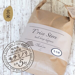 【ふるさと納税】【数量限定】《令和7年産》《新米》 T rice Store 岐阜県産 モチミノリ(玄米) 5kg | 垂井町産 もちごめ もち米 餅米 玄米 高品質 安心 安全 リピーター多数 贈答用 贈り物 ギフト プレゼント おしゃれ 人気