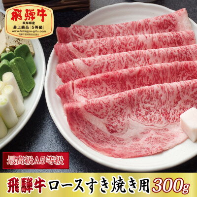 【ふるさと納税】【最高級A5等級】飛騨牛ロースすき焼き用300g【配送不可地域：離島】【1488848】