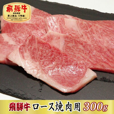 【最高級A5等級】飛騨牛ロース焼肉用300g(牛脂付き)【配送不可地域：離島】【1488953】