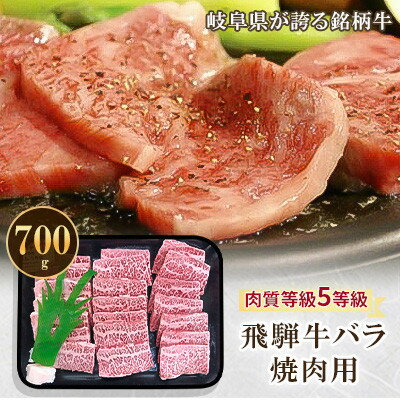 【ふるさと納税】飛騨牛バラ焼肉用 700g【配送不可地域：離島】【1102045】