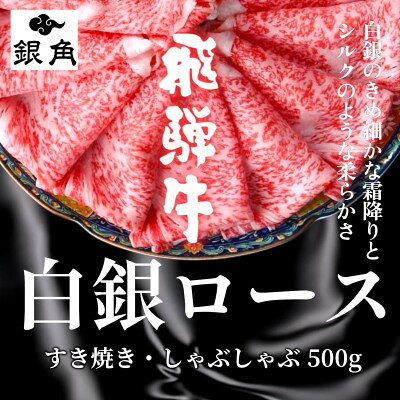 【ふるさと納税】【毎月定期便】飛騨牛【白銀ロース】すき焼き・しゃぶしゃぶ用500g全12回【配送不可地域：離島】【4083286】