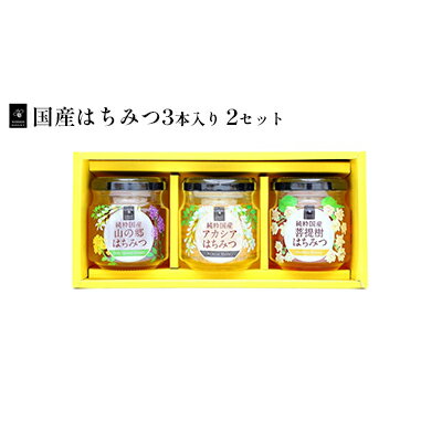 国産はちみつ120g 3本入り 2セット [蜂蜜・はちみつ・国産はちみつ・はちみつ・ハニー・セット・純粋]