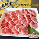 飛騨牛 【ふるさと納税】飛騨牛　赤身メイン焼肉用　A4～A5等級使用　マルイおまかせ約2kg（500g×4p）　【お肉・牛肉・焼肉・バーベキュー・飛騨牛・赤身・焼肉用・約2kg】