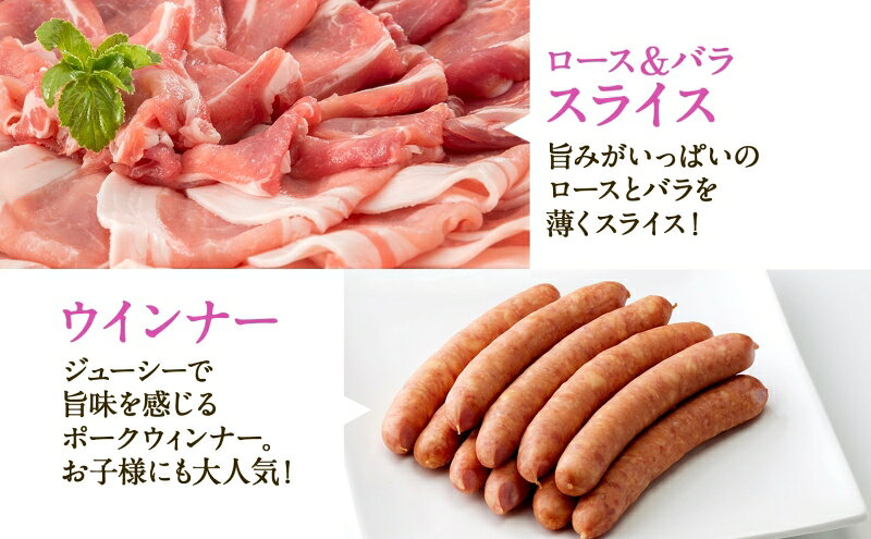 【ふるさと納税】定期便 6ヶ月連続 全6回 Takahashi Farm 豚スライスとウインナー 1.3kgセット ロース バラ 各500g ウインナー 10本 300g 岐阜県産 精肉 国産 ブタ ぶた ポーク お鍋 料理 人気 お取り寄せ ご褒美 自家用 ギフト 送料無料 岐阜県 揖斐川町 お肉 豚肉 f214019-ibigawa-10000018 岐阜県揖斐川町 サンプル画像3