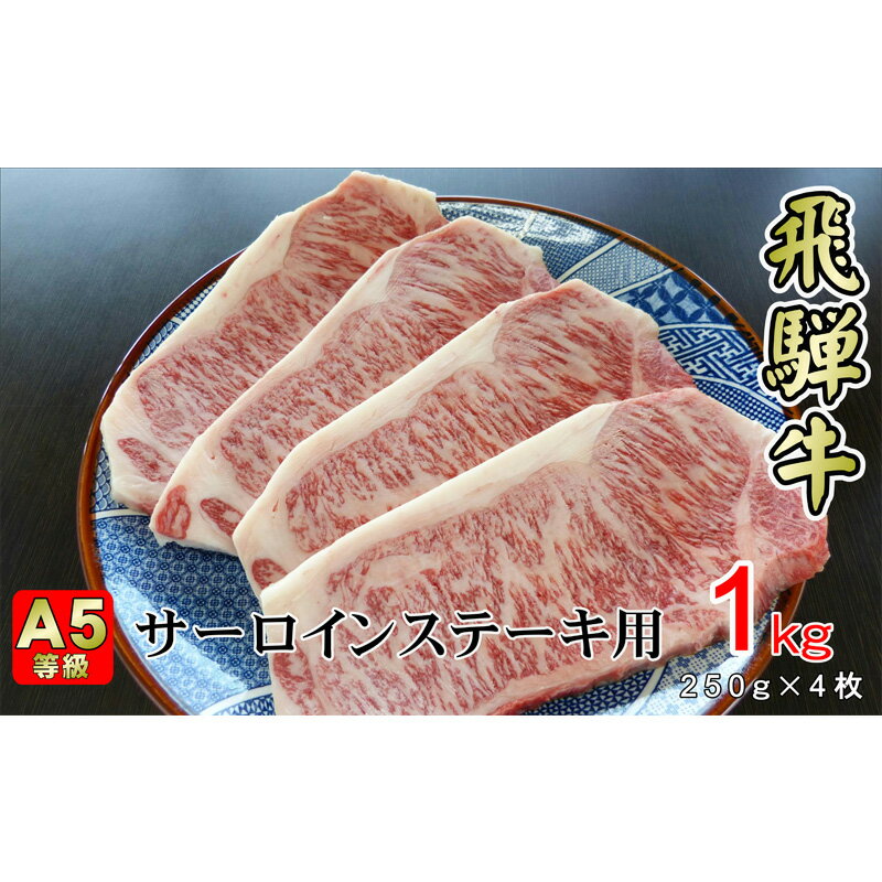 牛肉 飛騨牛 サーロイン ステーキ セット 1kg ( 1枚 約250g × 4枚 ) 黒毛和牛 A5 美味しい お肉 牛 肉 和牛 サーロインステーキ [岐阜県揖斐川町] [サーロイン・お肉・牛肉・ステーキ]