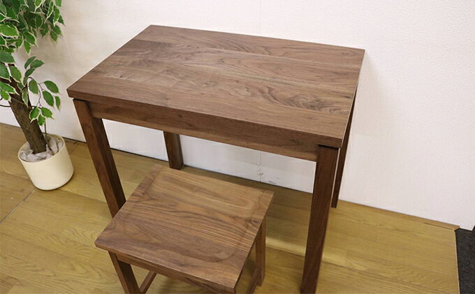 【ふるさと納税】無垢家具　テーブル　シンプルデスク　机　ウォールナット　800×5...