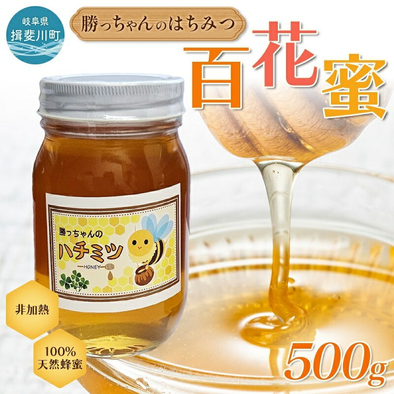 【ふるさと納税】勝っちゃんのはちみつ 500g 瓶 はちみつ 蜂蜜 ハチミツ 非加熱 天然 100%