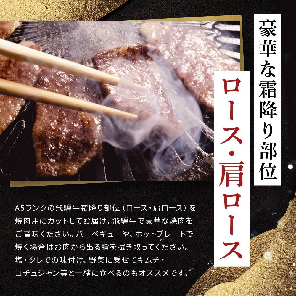 【ふるさと納税】飛騨牛A5 焼肉用 1kg（500g×2パック）ロース 又は 肩ロース 肉 ｜国産 肉 牛肉 焼肉 和牛 黒毛和牛 グルメ A5等級 おすすめ AD117【飛騨牛 和牛ブランド 飛騨牛 黒毛和牛 飛騨牛 岐阜 大野町 飛騨牛】