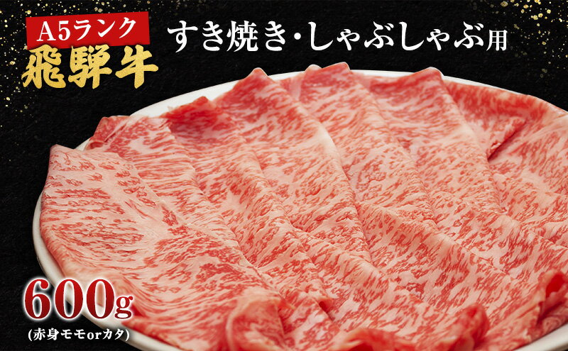 【ふるさと納税】牛肉 飛騨牛 すき焼き しゃぶしゃぶ セット 赤身 モモ 又は カタ 600g 黒毛和牛 A5 美味しい お肉 牛 肉 和牛 すき焼き肉 すきやき すき焼肉 しゃぶしゃぶ肉 【岐阜県池田町】　【 岐阜県池田町 】