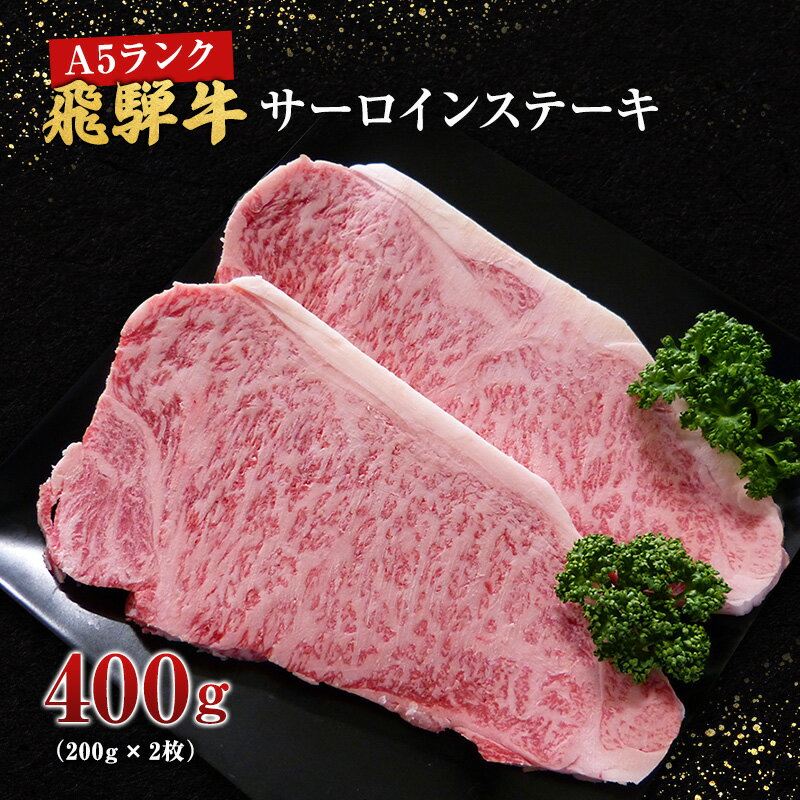 牛肉 飛騨牛 サーロイン ステーキ セット 400g ( 1枚 約200g × 2枚 ) 黒毛和牛 A5 美味しい お肉 牛 肉 和牛 サーロインステーキ [岐阜県池田町] [ 岐阜県池田町 ]