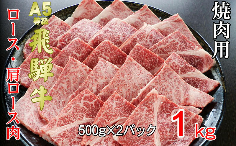 【ふるさと納税】牛肉 飛騨牛 焼き肉 セット ロース 又は 肩ロース 1kg 黒毛和牛 A5 美味しい お肉 牛 肉 和牛 焼肉 BBQ バーベキュー 【岐阜県池田町】　【 食材 食卓 グルメ 集まり 夕飯 晩御飯 おうち焼肉 柔らかい とろける 】