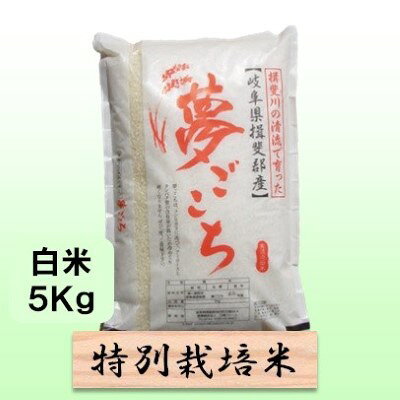 特別栽培米 【 令和8年産 】 白米 5kg 【 夢ごこち 】 お届け：2026年10月中旬以降発送