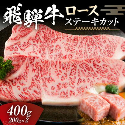 飛騨牛 ロース 400g ステーキカット （200g×2） 牛肉 黒毛和牛 5等級 肉 F6M-055