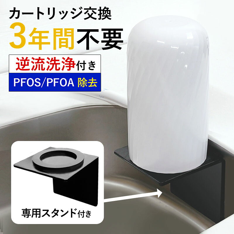 【ふるさと納税】 浄水器 ビューク 3年間交換不要 逆流洗浄付【本体＋専用 スタンド 壁掛けセット シ...