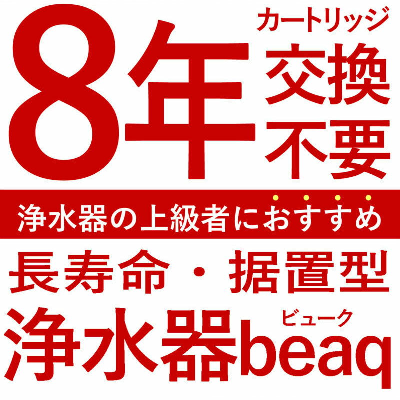 【ふるさと納税】 浄水器 8年交換不要 据置型浄水器 PFAS PFOS PFOA 除去 有機 フッ素 化合物 カートリッジ 交換不要 活性炭 塩素 塩素除去 浄水 据え置き 据置型 蛇口 蛇口直結式 ポット型 ふるさと納税 ギフト プレゼント 岐阜県 ビューク beaq ドリームバンク